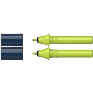 Schneider Paint-It Twinmarker markeerpatronen (ronde punt, inkt op waterbasis, voor gebruik op papier, 95% gerecycled kunststof) Apple Green 051, 040 stuks