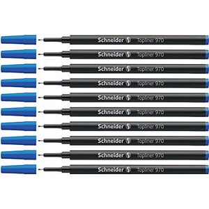 Schneider finelinervulling - Topliner 970 - blauw - doos met 10 stuks - S-9703
