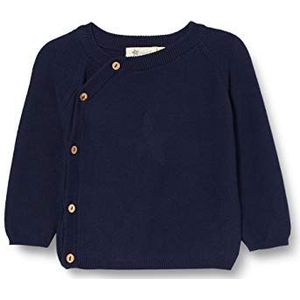 Sterntaler Gots Gebreide jas voor kinderen, uniseks, met knoopsluiting aan de zijkant en stermotief, marineblauw, 56