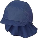 Sterntaler® Beanie Schirmmütze mit Nackenschutz Basic (1-St., Erstlingsmütze bedruckt mit Sternen UV-Sonnenschutz 50) Kindermütze mit Schirm aus UV-Popeline unifarben