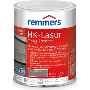 Remmers HK Lazuur 3in1 - Grafietgrijs - Beits 0,75 Liter - Beitsen - Verfwinkel is tot 50% goedkoper