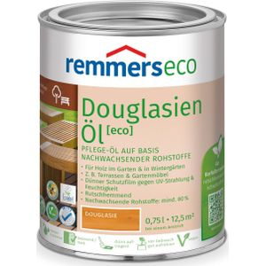 Remmers Tuinhoutolie douglas [eco], 0,75 liter, duurzame douglasolie op waterbasis voor buiten en binnen, ideaal voor douglas tuinmeubelen of douglas houten vlonders, ecologisch, veganistisch