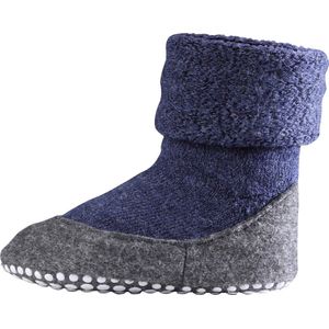 FALKE Unisex Kids Cosyshoe Slippers - Blauw Grijs - Merino Wol - 1 Paar