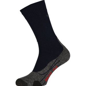 FALKE TK2 Wandelsokken anti blaren, medium padding merinowol sportsokken heren blauw - Maat 44-45