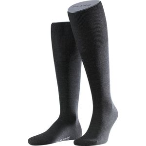 FALKE Airport Kniekousen - Grijs - Wol Katoen
