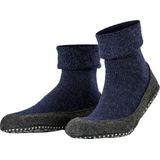FALKE Cosyshoe antislip noppen merinowol huissokken pantoffels heren blauw