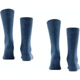 FALKE Swing 2-Pack business & casual katoen multipack sokken heren blauw - Maat 43-46