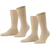 FALKE - Swing - Sokken - Beige - Katoen - Multipack 2 Paar
