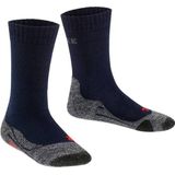FALKE TK2 Wandelsokken anti blaren, medium padding merinowol sportsokken kinderen blauw - Maat 31-34