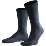 FALKE Airport Plus herensokken, ademend, klimaatregulerend, geurremmend, wol, katoen, dunne elegante zool, effen gesp, platte teennaad, 1 paar, Zwart 3000