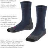 FALKE TK2 - Wandelsokken - Rood - Medium Padding - Merinowol - Sportsokken Kinderen