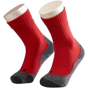 FALKE TK2 Wandelsokken anti blaren, medium padding merinowol sportsokken kinderen rood - Maat 35-38