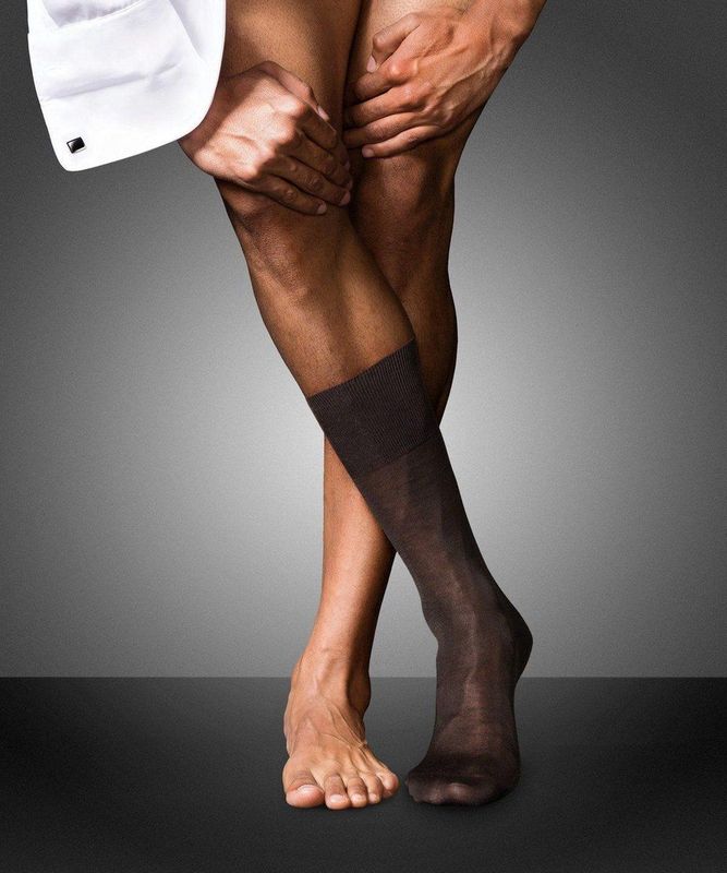 FALKE - No. 9 - Herensokken - Bruin - Gemaakt van Egyptische Karnak-katoen