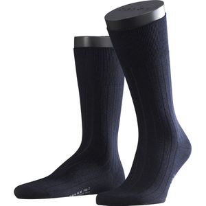 FALKE - No. 6 - Merino & Silk Herensokken - Blauw