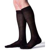FALKE No. 4 Pure Silk heren kniekousen - zwart (black)