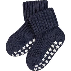 FALKE Cotton Catspads antislip noppen katoen huissokken babysokjes meisjes jongens blauw - Maat 74-80
