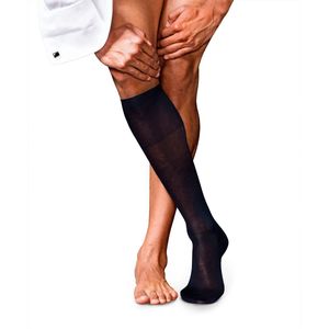 FALKE - No. 9 - Kniekousen - Blauw - Katoen, 1 Paar, 43-44