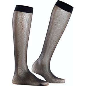 FALKE - Net Damessokken - Zwart - Transparant - 1 Paar