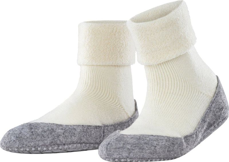 FALKE Dames Stopper sokken Cosyshoe W Hp wol Noppen op de zool 1 paar, Wit Off-White 2049, 37/38 EU