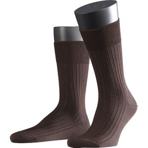 FALKE - Bristol Pure - Herensokken - Bruin - 91% Merinowol