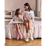 FALKE - Cuddle Pads - Huissokken - Wit - Antislip Noppen Katoen Merinowol