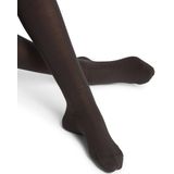 FALKE Softmerino warme ademende merinowol katoen maillot dames zwart - Maat 36-38