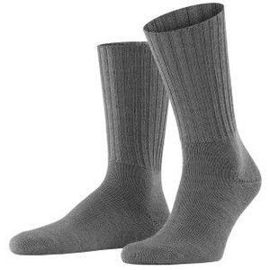 FALKE Nelson eenkleurig wol sokken heren grijs - maat 39-42