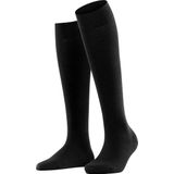 FALKE Softmerino warme ademende merinowol katoen kniekousen dames zwart - Maat 37-38