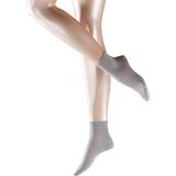 FALKE Cotton Touch korte damessokken - katoen - zilvergrijs (silver) - Maat: 35-38