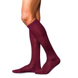 FALKE - No. 6 - Kniestokken - Donkerrood - Merino & Zijde