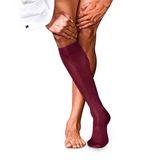 FALKE - No. 6 - Kniestokken - Donkerrood - Merino & Zijde