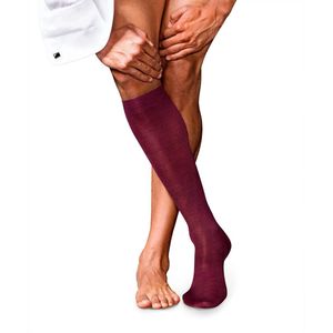 FALKE - No. 6 - Kniestokken - Donkerrood - Merino & Zijde