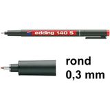 Permanent Pen edding 140 S 0,3mm rot