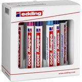 EDDING Systembox Permanent-Marker 3000, inkl. 10 Marker, farbig sortiert