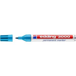 Edding 3000 permanent marker lichtblauw (1,5 - 3 mm rond)