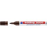 edding 3000 permanent marker rond - Donkerbruin - 1 stuk