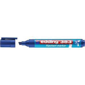 Edding - 383 - Flipchart Marker - Blauw - Beitelvormige Punt - Navulbaar