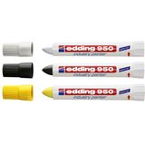 Edding 950 industriële paint marker zwart (10 mm rond)