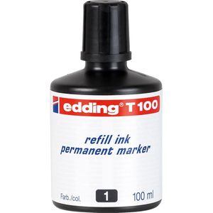 edding T100 navulinkt voor permanent markers – zwart - 100ml - potje