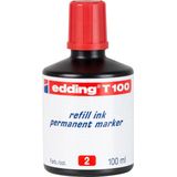 edding Nachfülltinte T100 für Permanent-Marker, rot