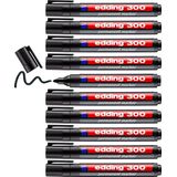 EDDING Permanent Marker 300, mit Rundspitze, 10 Stück, schwarz