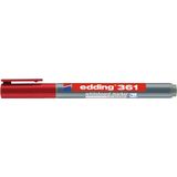 edding 361 whiteboard-marker - rood - 10 pennen - ronde punt 1 mm - uitwisbare viltstift - voor whiteboards, magnetisch, memo en conferentieezel - schetsnotities - navulbaar