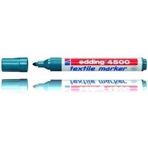 Edding - 4500 - Textielmarker - Oriënt-Blauw - 10 Stuks - Ronde Punt 2-3 mm
