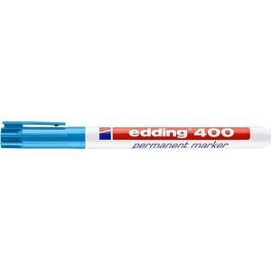 Edding 400 permanent marker | lichtblauw | ronde punt | 1 mm