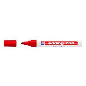 Viltstift edding 750 lak rond 2-4mm rood | 1 stuk | 10 stuks