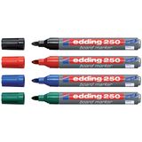 Whiteboardmarker Edding 250 1,5-3mm Rond Blauw Doos � 10 Stuks