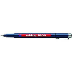 edding 1800 precisiefineliner - blauw - 10 stiften - lijnbreedte 0,7 mm - fineliner om precies te schrijven en schetsen - fijne, in metaal gevatte punt - geschikt voor liniaal en sjablonen