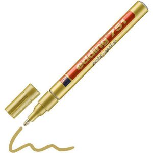 Edding Glanslakmarker 751 Rond 1-2 Mm Aluminium Goud