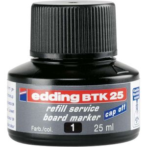 EDDING Set van 3 BTK25 ml per Capilariteit Inktvullingen voor Marker, Whiteboard, Zwart