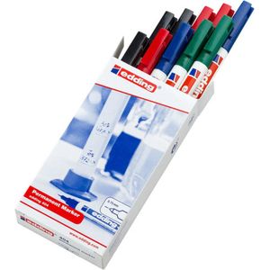 edding 404 permanent marker - verschillende kleuren - ronde punt - 0,75 mm - doos van 10 stuks